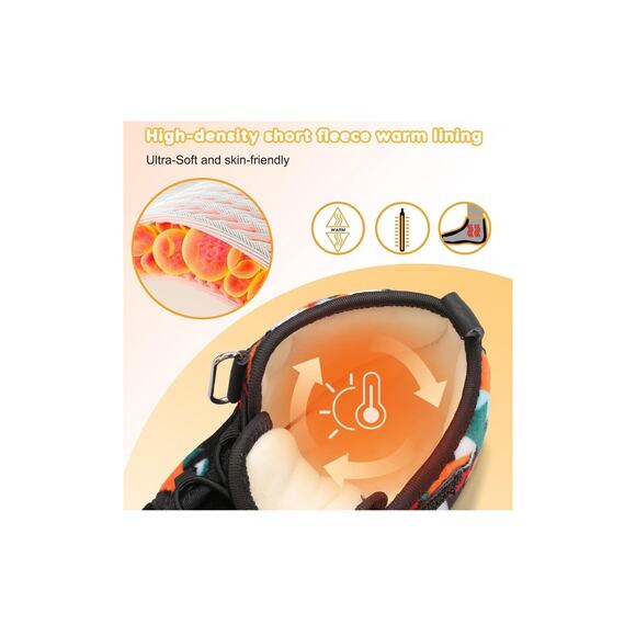 JOINFREE Toddler Boys Girls Warm Winter Boots Non-Slip Lightweight Black 5.5T - Picture 3 of 15